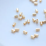 Vacuum Plated Faceted Hexagon Spacer Beads 2*4mm 20pcs