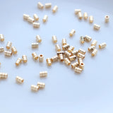 Vacuum Plated Faceted Hexagon Spacer Beads 2*4mm 20pcs