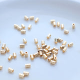Vacuum Plated Faceted Hexagon Spacer Beads 2*4mm 20pcs