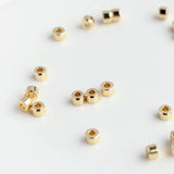 K Brass Spacer Beads for Jewelry Making 4mm 20pcs