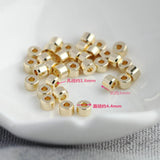 K Brass Spacer Beads for Jewelry Making 4mm 20pcs