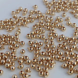 10pcs Vacuum Plating Ball Beads Wire Buckle Necklace Clasps 3.5mm