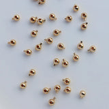 10pcs Vacuum Plating Ball Beads Wire Buckle Necklace Clasps 3.5mm