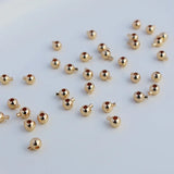 10pcs Vacuum Plating Ball Beads Wire Buckle Necklace Clasps 3.5mm