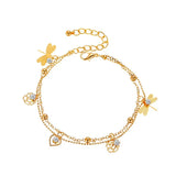 Bohemian Anklet Beach Foot Jewelry Leg Chain Flower Dragonfly anklets