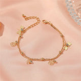 Bohemian Anklet Beach Foot Jewelry Leg Chain Flower Dragonfly anklets