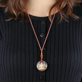 Vajra Samurai Buddha Statue Small Thangka Pendant Necklace