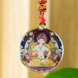 Vajra Samurai Buddha Statue Small Thangka Pendant Necklace