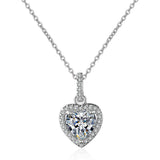 925 Silver Heart Pendant Necklace Women
