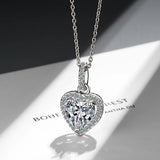 925 Silver Heart Pendant Necklace Women