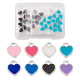 Enamel Valentine Heart Charms DIY Jewelry Making