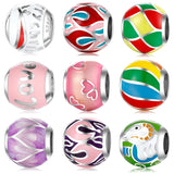 Valentine 925 Sterling Silver Love Heart Pink Enamel Fine Beads Charm