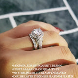 Silver Bride Rings Women Wedding Engagement Bridal Bride Jewelry