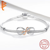 925 Silver Double Infinity Engrave LOVE YOU Charms Beads