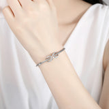 925 Silver Double Infinity Engrave LOVE YOU Charms Beads
