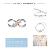 925 Silver Double Infinity Engrave LOVE YOU Charms Beads