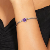 925 Sterling Silver Enamel Flower Rose Bead Charms for Bracelet Bangle