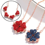 Alloy Enamel Rose Flower Jewelry Set in Carrying Case