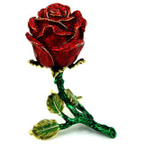 Enamel Rose Flower Jewelry Set in Alloy