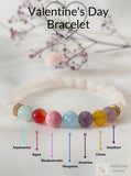 Aquamarine Agate Morganite Healing Gemstone Beaded Bracelet