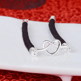 Heart Shaped Red Rope Bracelet for Couples