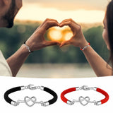 Heart Shaped Red Rope Bracelet for Couples