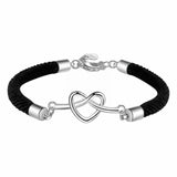 Heart Shaped Red Rope Bracelet for Couples