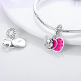 925 Sterling Silver Kiss Charm Bead Bracelet Necklace Gift