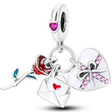 925 Sterling Silver Kiss Charm Bead Bracelet Necklace Gift