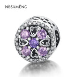 925 Silver Purple Clip Charm Bead for Bracelets