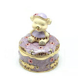 Enamel Pig Jewelry Storage Box for Christmas