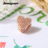 Love Charm 925 Sterling Silver Hearts Charms for Bracelet DIY