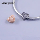 Love Charm 925 Sterling Silver Hearts Charms for Bracelet DIY