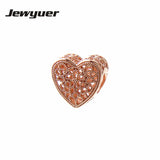 Love Charm 925 Sterling Silver Hearts Charms for Bracelet DIY