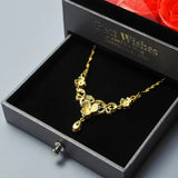 Rose Necklace Gift Jewelry Box Drawer Pendant Box
