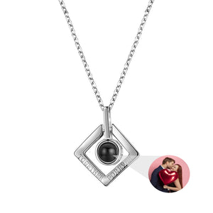 Heart Projection Necklace Birthday Lover Family Memory Gift