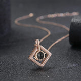 Heart Projection Necklace Birthday Lover Family Memory Gift
