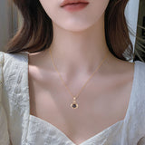 Flower Shaped Projection Necklace Birthday Family Memory Gift