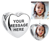 Romantic Love 925 Sterling Silver Heart Bead for Charm Bracelet Jewelry
