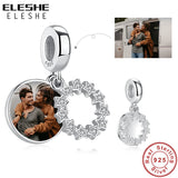 Romantic Star Round Pendant Bead 925 Sterling Silver Charm