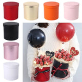 Round Cardboard Gift Boxes Wedding Party Rose Wrapping Bag Flower Packaging Box
