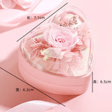 Heart Shape Velvet Ring Box Couple Proposal Jewelry Holder
