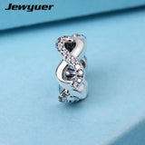 Infinite Love Space 925 Sterling Silver Charm Bracelet DIY SP044