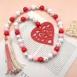 DIY Painted Tassel Wooden Beaded Jewelry Accessories