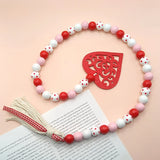 DIY Painted Tassel Wooden Beaded Jewelry Accessories