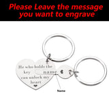 Love Keychain Customizable Name A Pair Of Keychains For Couples