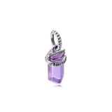 Purple Amulet Pendant Silver Jewelry for DIY Bracelet & Necklace