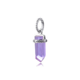 Purple Amulet Pendant Silver Jewelry for DIY Bracelet & Necklace