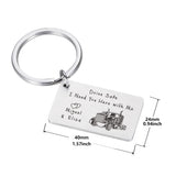 Ride Safe Keychain car Keyring Gift for Him Boyfriend Husband Dad Couples