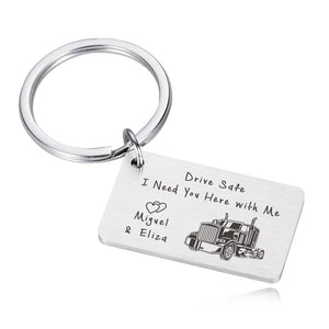Ride Safe Keychain car Keyring Gift for Him Boyfriend Husband Dad Couples